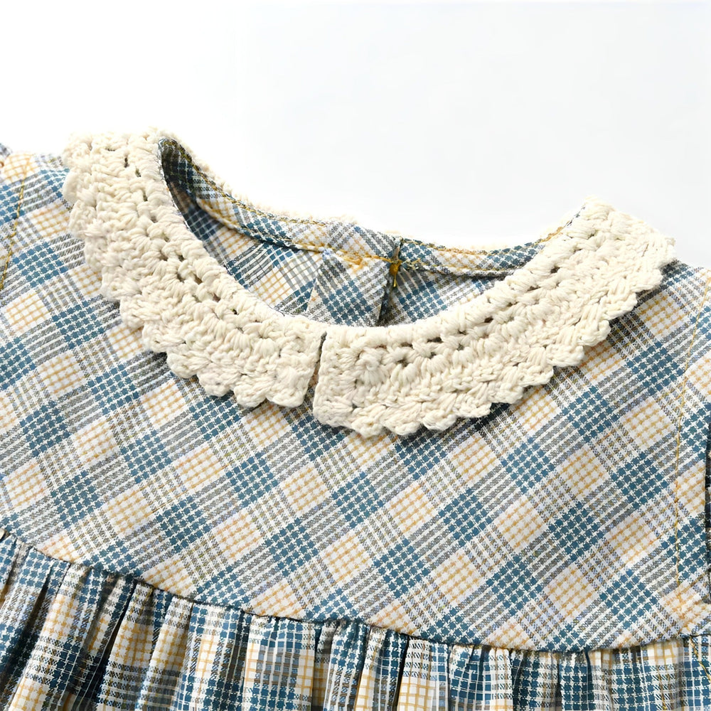 ! Vintage Geruite Meisjesjurk – Casual & Tijdloos Design